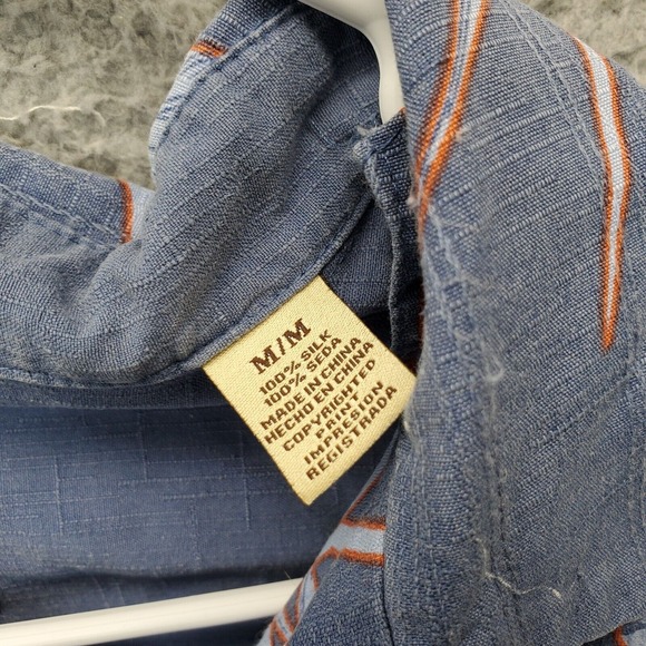 Jamaica Jaxx Hawaiian Shirt Men's Medium Multi Leaf Print Pocket Short Sleeve - Picture 6 of 6